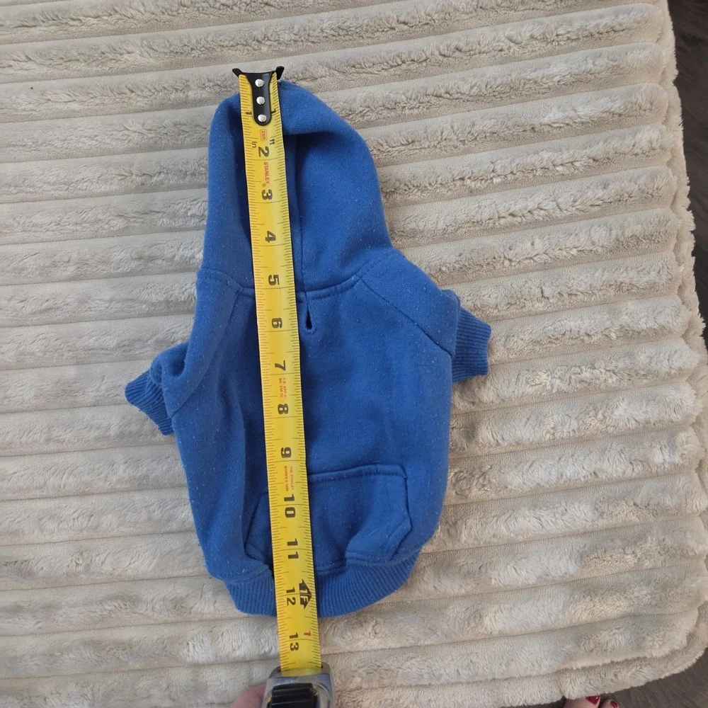 Zack & Zoey Basic Dog Hoodie Blue Sweatshirt Kangaroo Pocket Size Extra Small XS